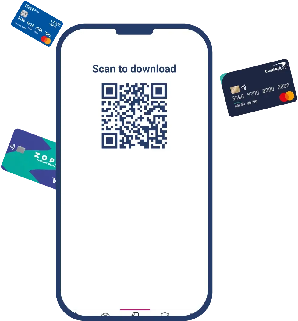 Download app with cards